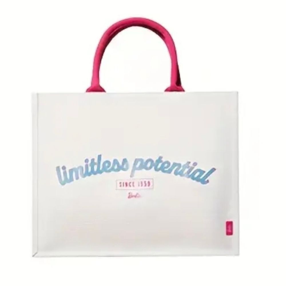 Pink & White Barbie Tote Bag